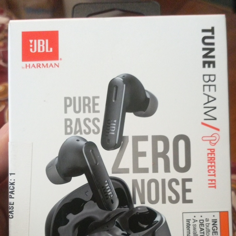 JBL Tune Beam Black Earbuds